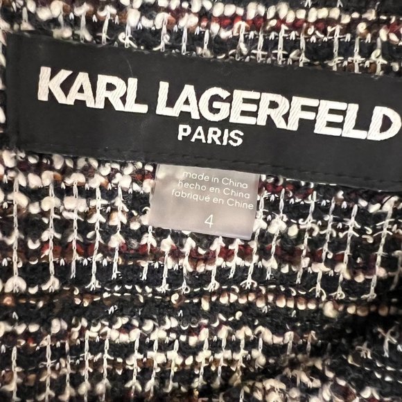 NEW! Karl Lagerfeld Paris Ruffle Pearl Trim Sleeve Dress- Size 4 - Picture 12 of 13